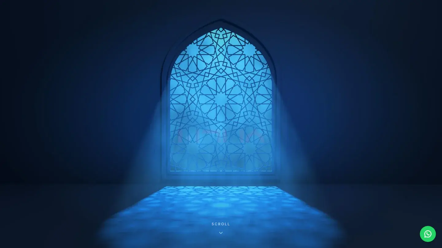 Iwan home page hero under an arched window