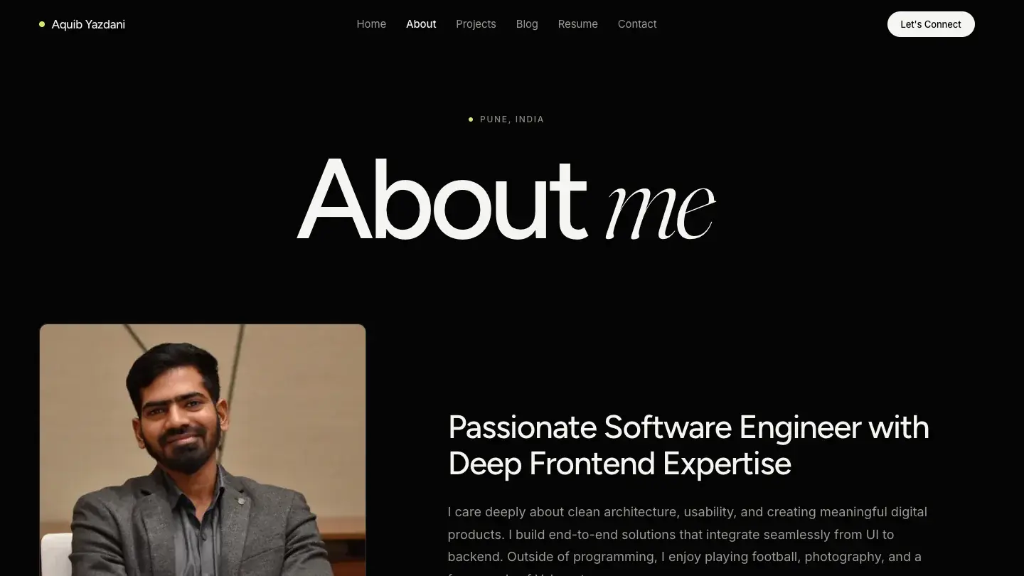 About page